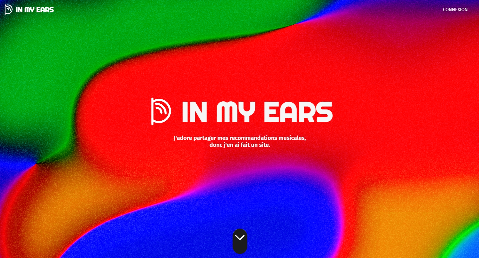 capture d'écran de la page d'accueil